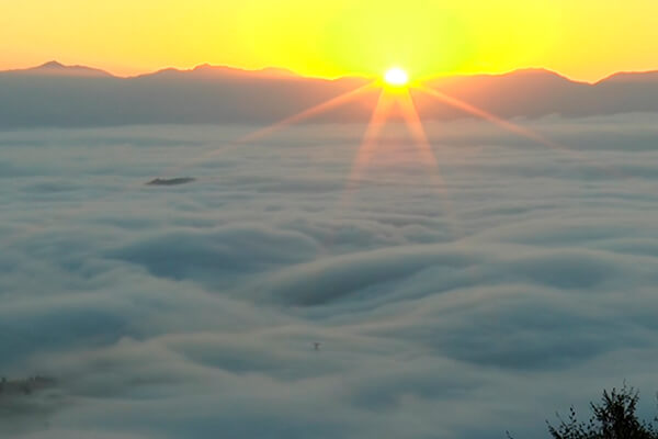 Sea of Clouds at the Mountain Peak of Yozotoge